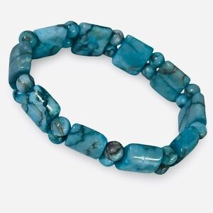 Blue Stone Elastic Bracelet